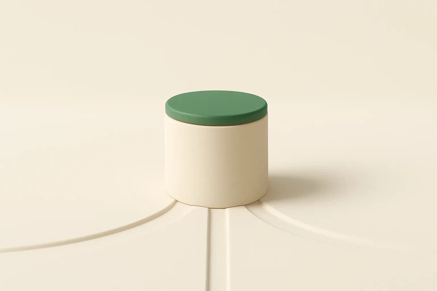 Illustratie van een leeg voetstuk met drie paden ernaartoe, bij het artikel over geen 3D-model hebben