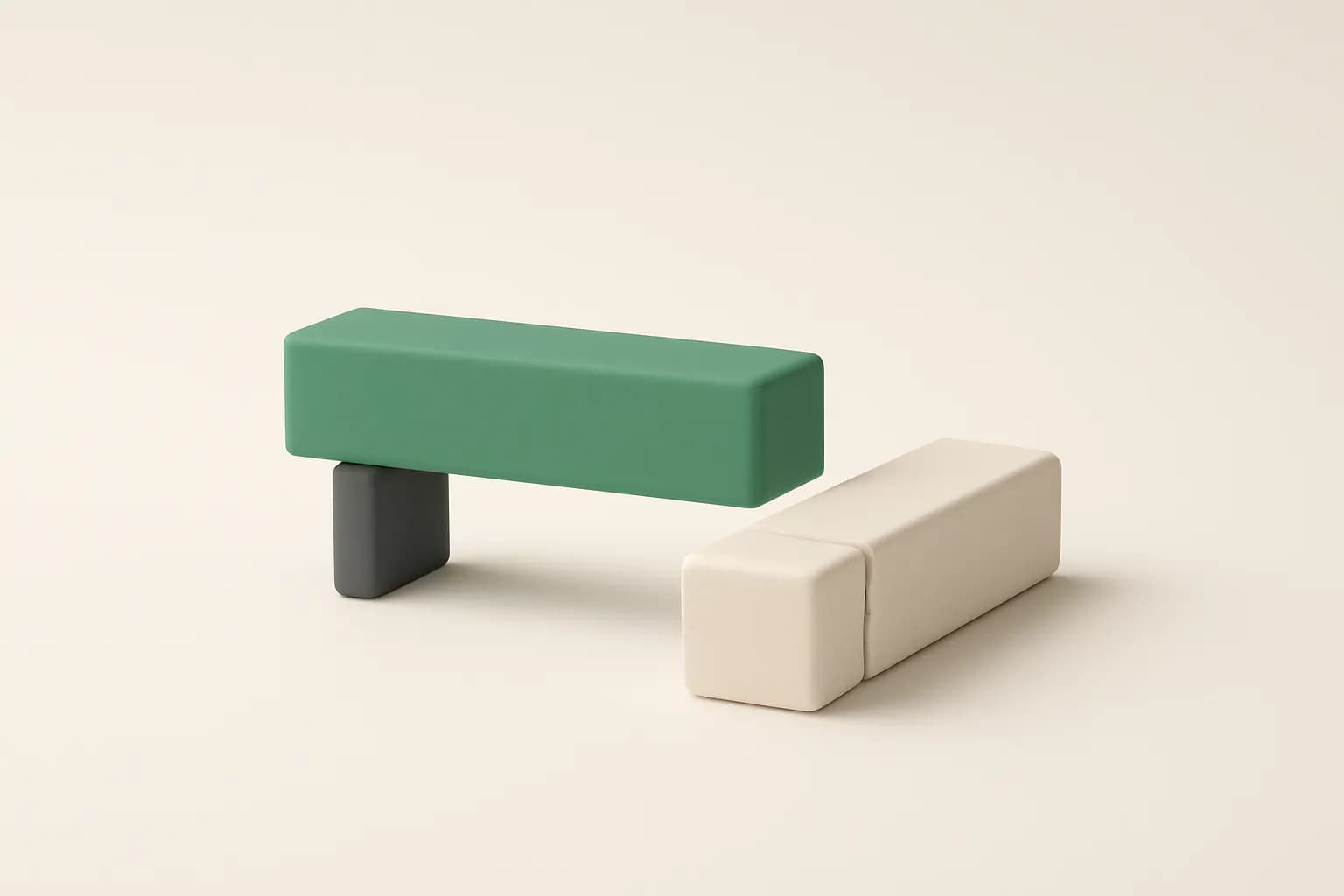 Illustratie van twee balken waarvan er een gebroken is, bij het artikel over hoe sterk een 3D-print is