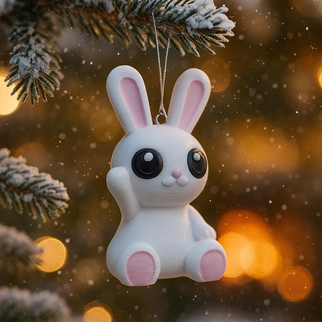 Christmas decoration - The Big Booty Bunny –  3D printed tree hanger