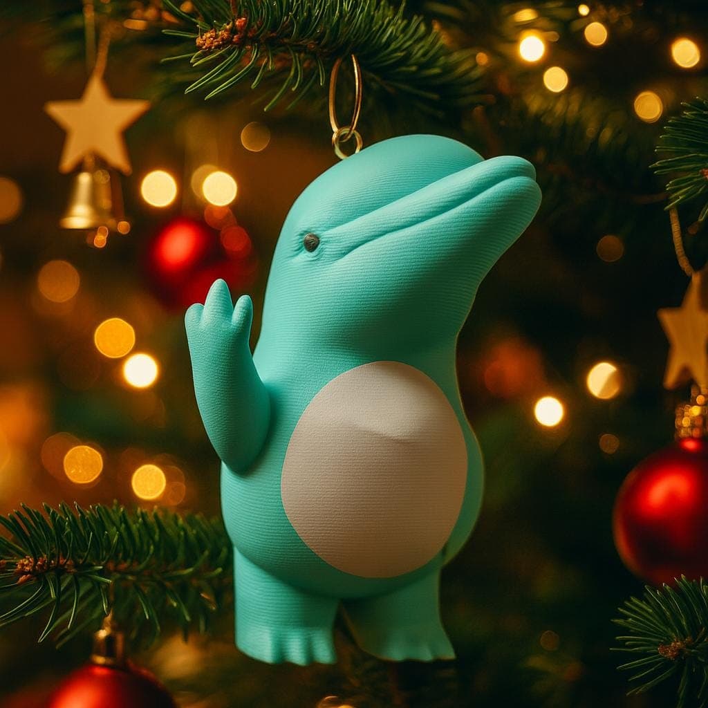Tree hanger, Dolphin Flipping the Middle Finger – Humorous 3D-Printed  Marine Decor