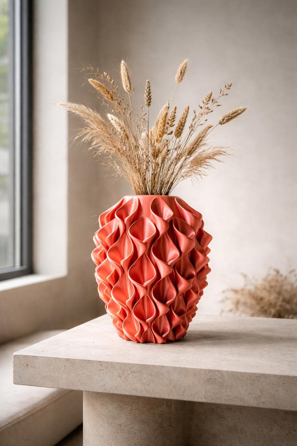 Modern Design Vase 3D Printed | Sculptural Flower Vase | Contemporary Home Decor | Designer LineaFiora Interior