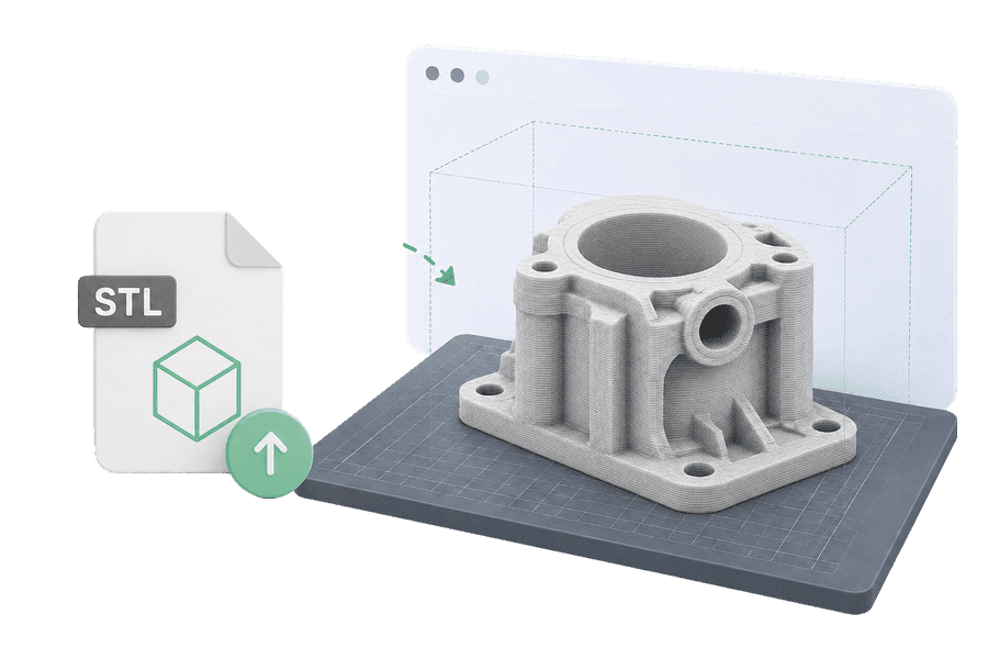 3D-model uit een geupload STL-bestand