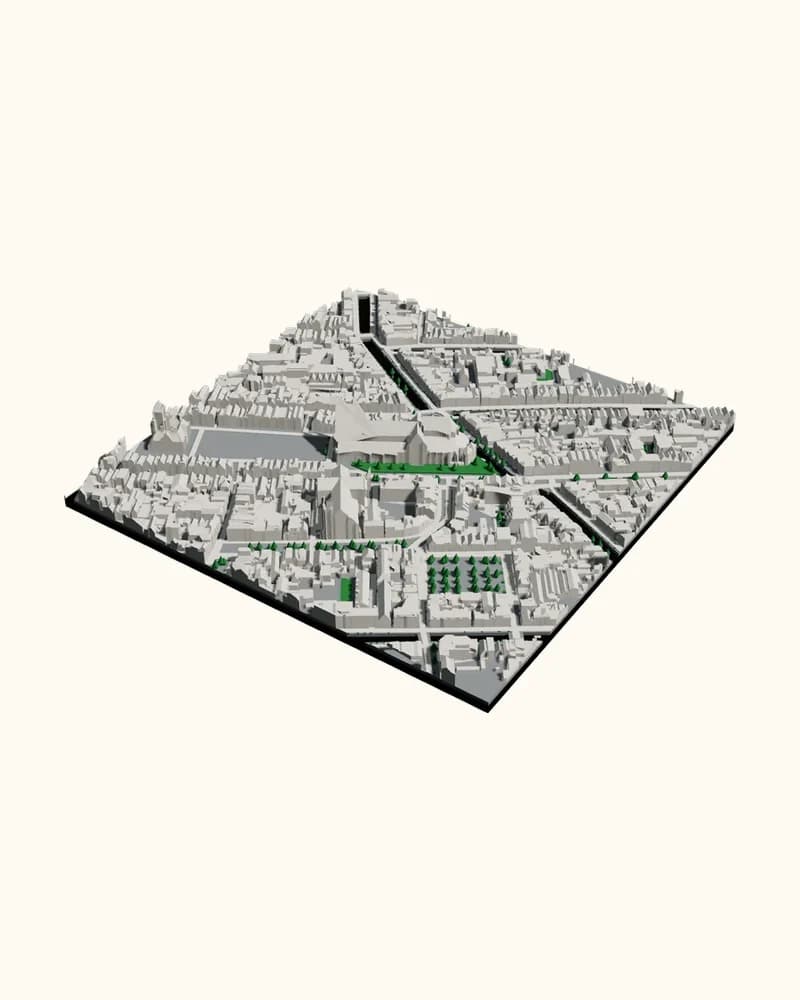 3D-geprint stadsmodel van Delft, rond Kerkstraat 14