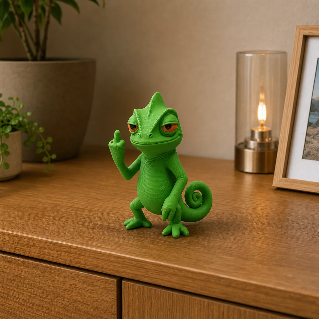 Speelse Chameleon Wanddecoratie
