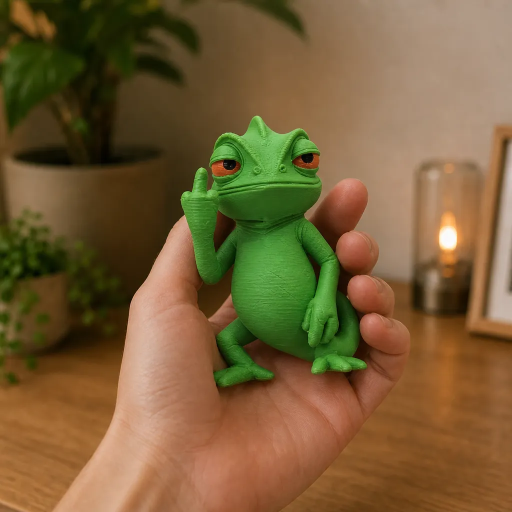 Speelse Chameleon Wanddecoratie