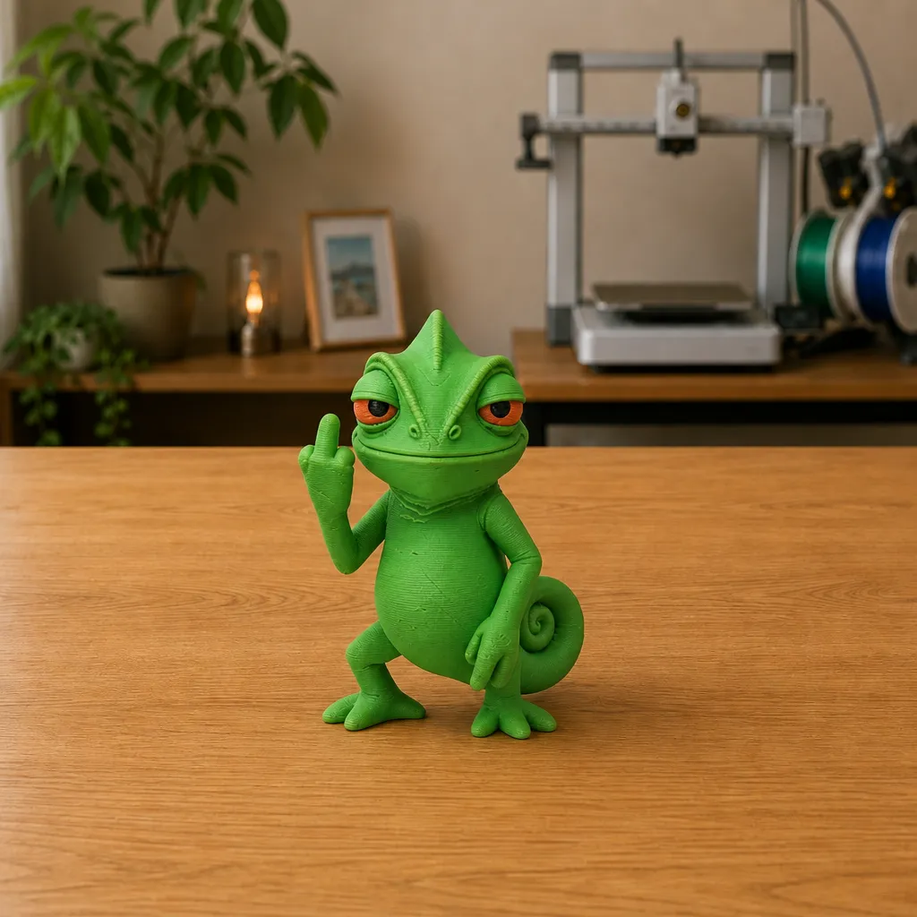 Speelse Chameleon Wanddecoratie