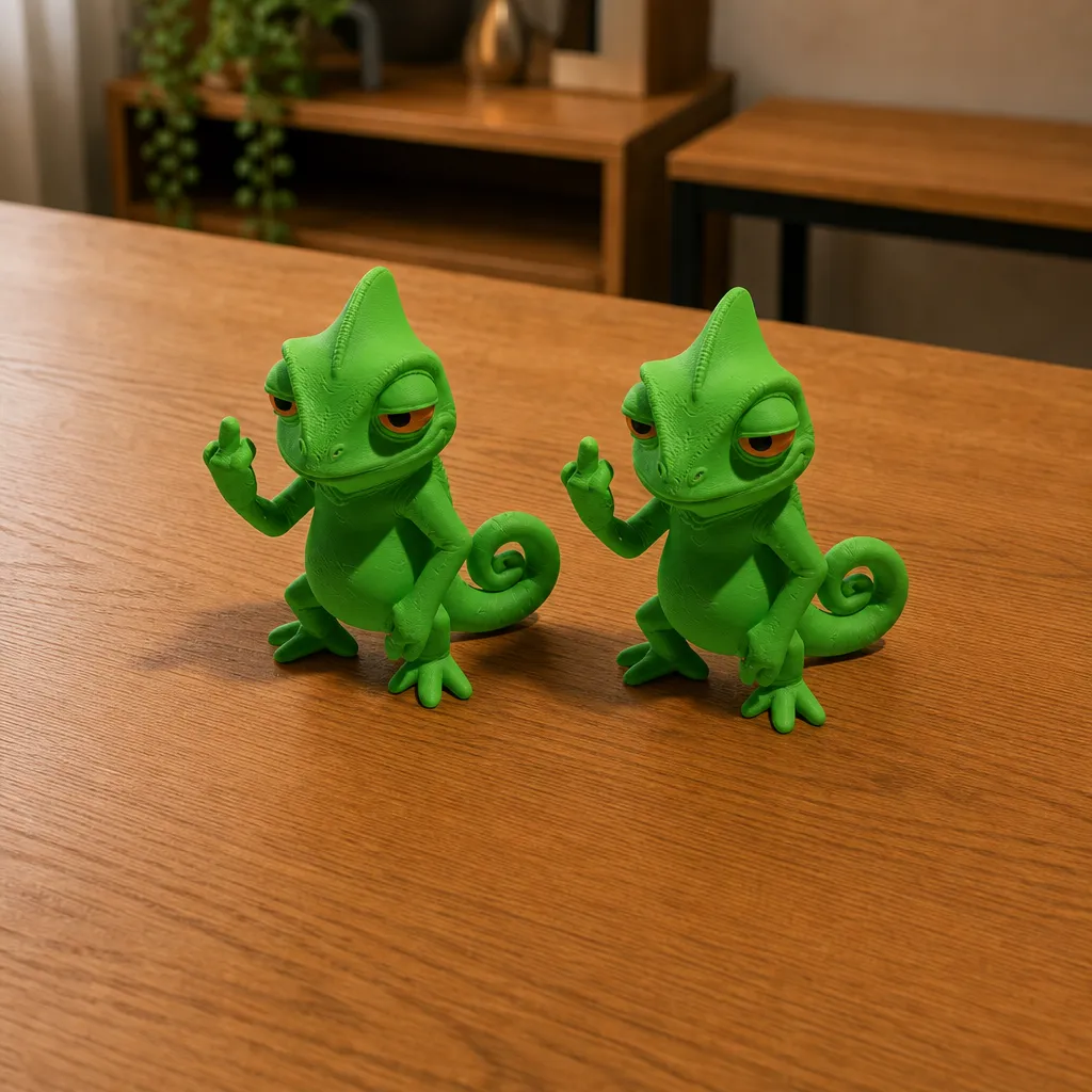 Speelse Chameleon Wanddecoratie