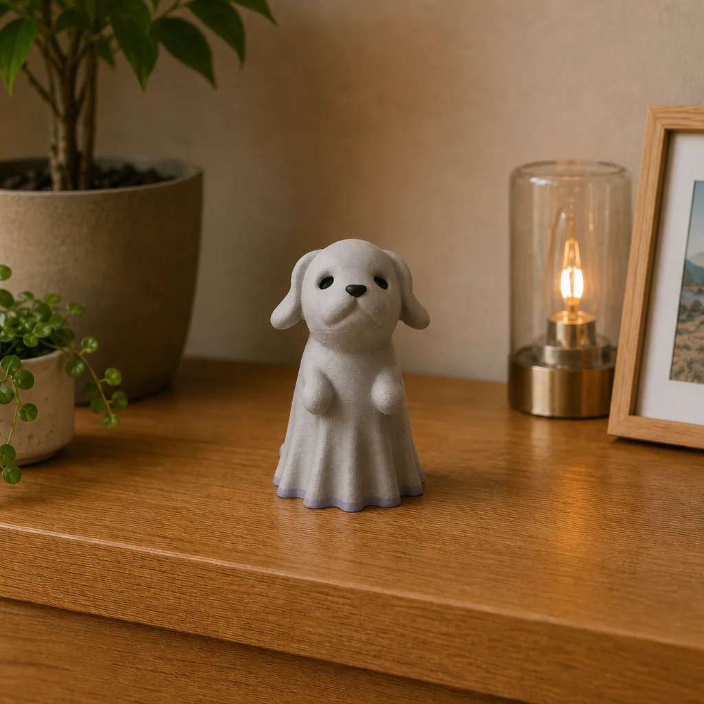 Plankstuk Animals Attitude, Bambu PLA Matte @BambuLab A1, driekwart van links