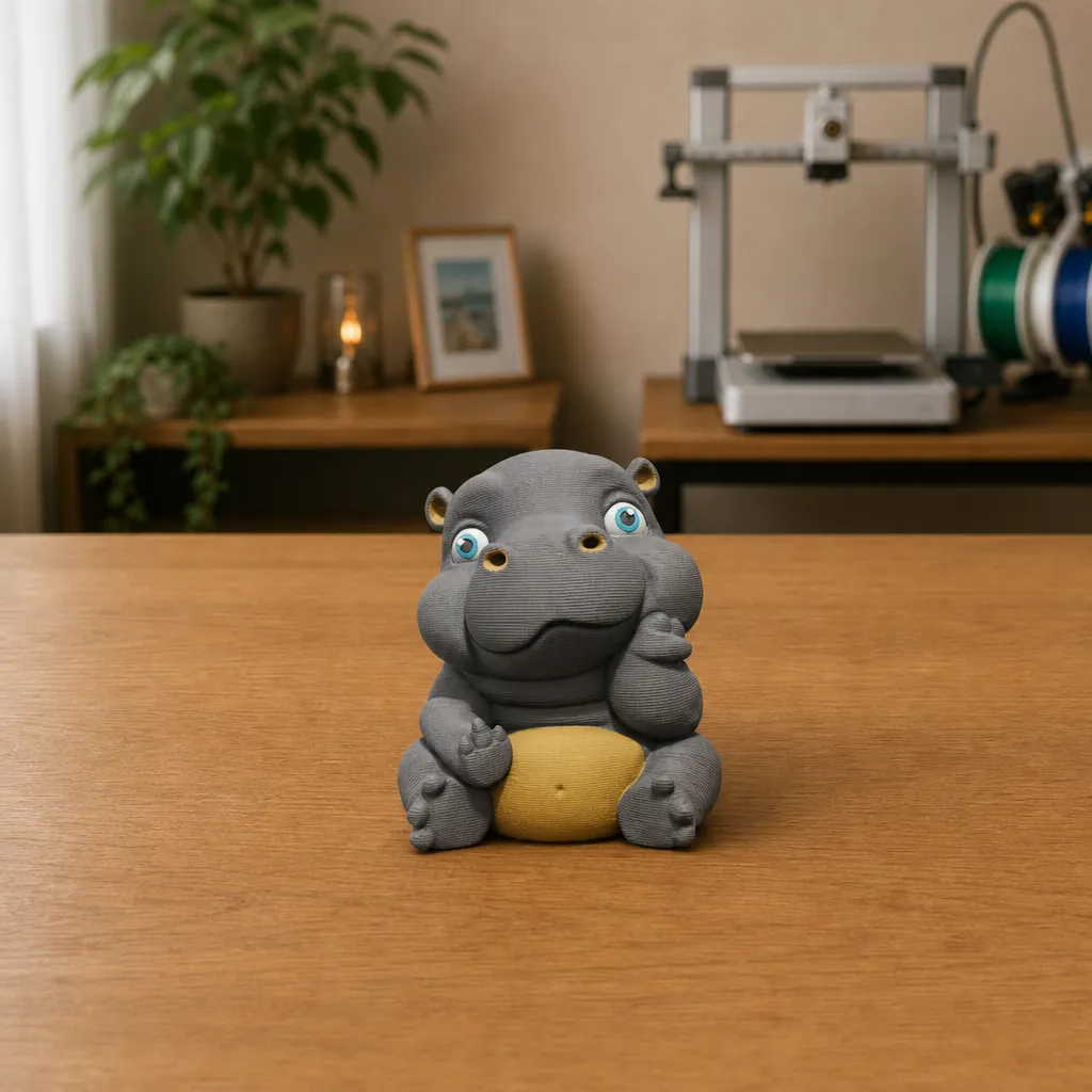 Grappige Baby Hippo Wanddecoratie